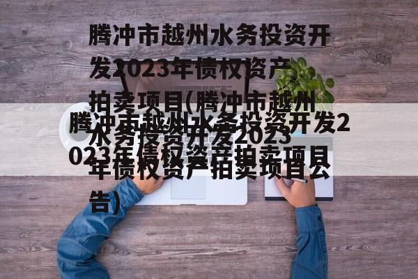腾冲市越州水务投资开发2023年债权资产拍卖项目(腾冲市越州水务投资开发2023年债权资产拍卖项目公告)