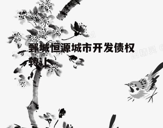 鄄城恒源城市开发债权转让