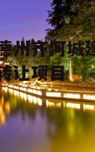 山东德州齐河城建债权资产转让项目