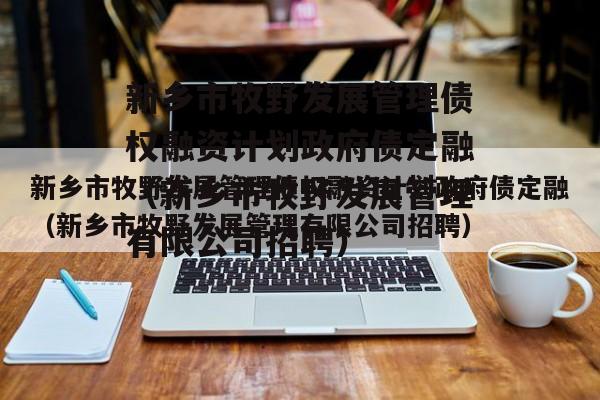 新乡市牧野发展管理债权融资计划政府债定融（新乡市牧野发展管理有限公司招聘）