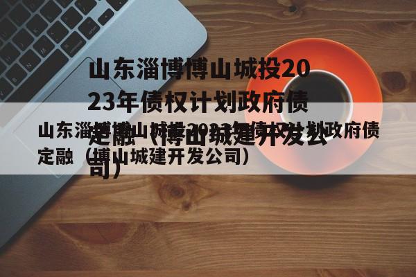 山东淄博博山城投2023年债权计划政府债定融（博山城建开发公司）