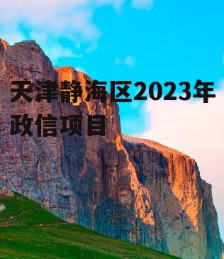 天津静海区2023年政信项目