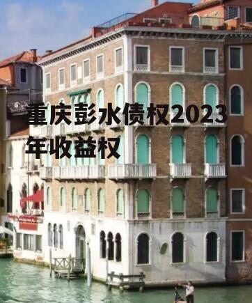 重庆彭水债权2023年收益权