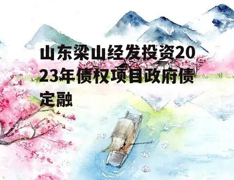 山东梁山经发投资2023年债权项目政府债定融