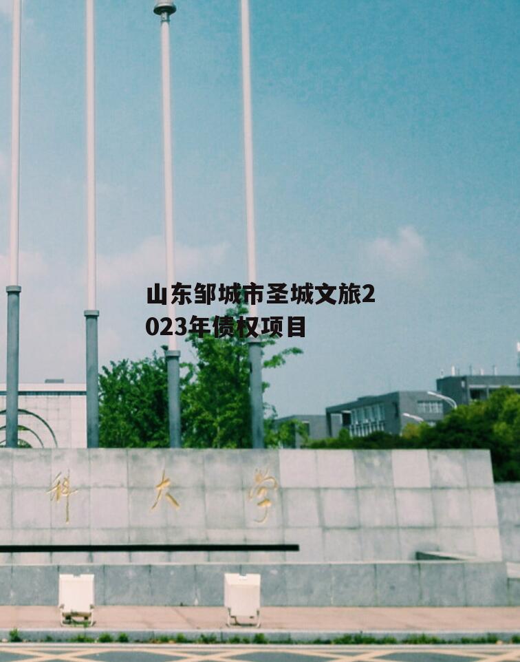 山东邹城市圣城文旅2023年债权项目