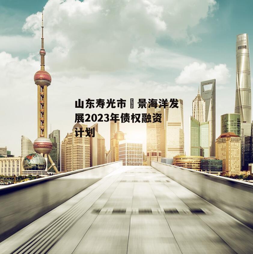 山东寿光市昇景海洋发展2023年债权融资计划
