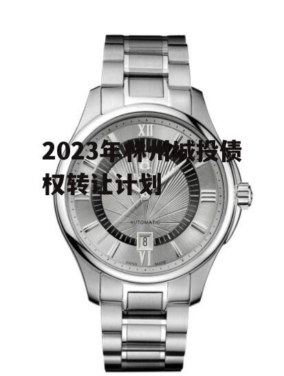 2023年林州城投债权转让计划