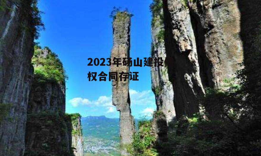 2023年砀山建投债权合同存证