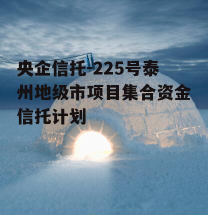 央企信托-225号泰州地级市项目集合资金信托计划