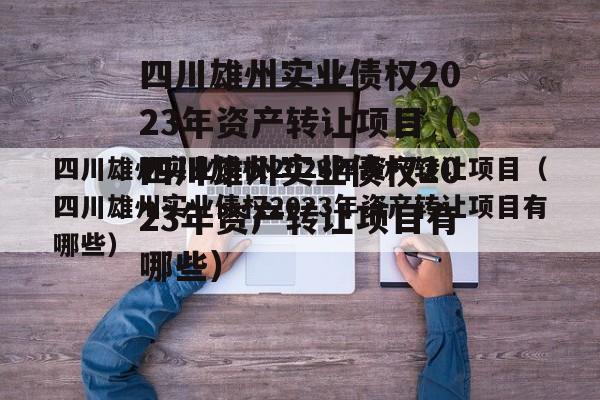 四川雄州实业债权2023年资产转让项目（四川雄州实业债权2023年资产转让项目有哪些）
