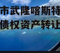 重庆市武隆喀斯特旅游产业债权资产转让项目
