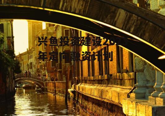 兴鱼投资建设2023年定向融资计划