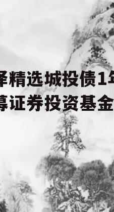 金泽精选城投债1年期私募证券投资基金