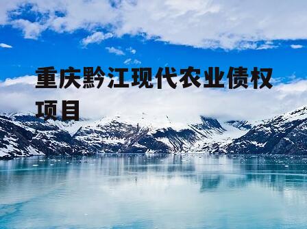 重庆黔江现代农业债权项目