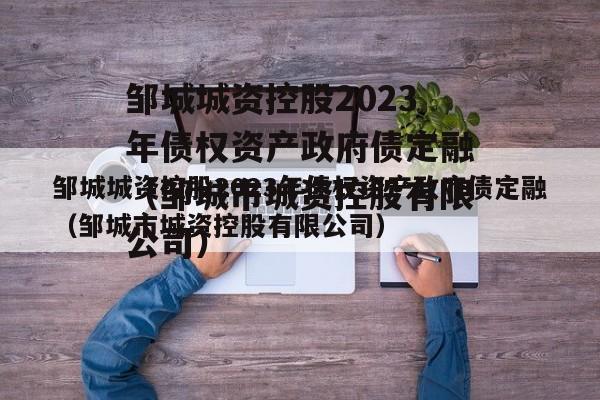 邹城城资控股2023年债权资产政府债定融（邹城市城资控股有限公司）