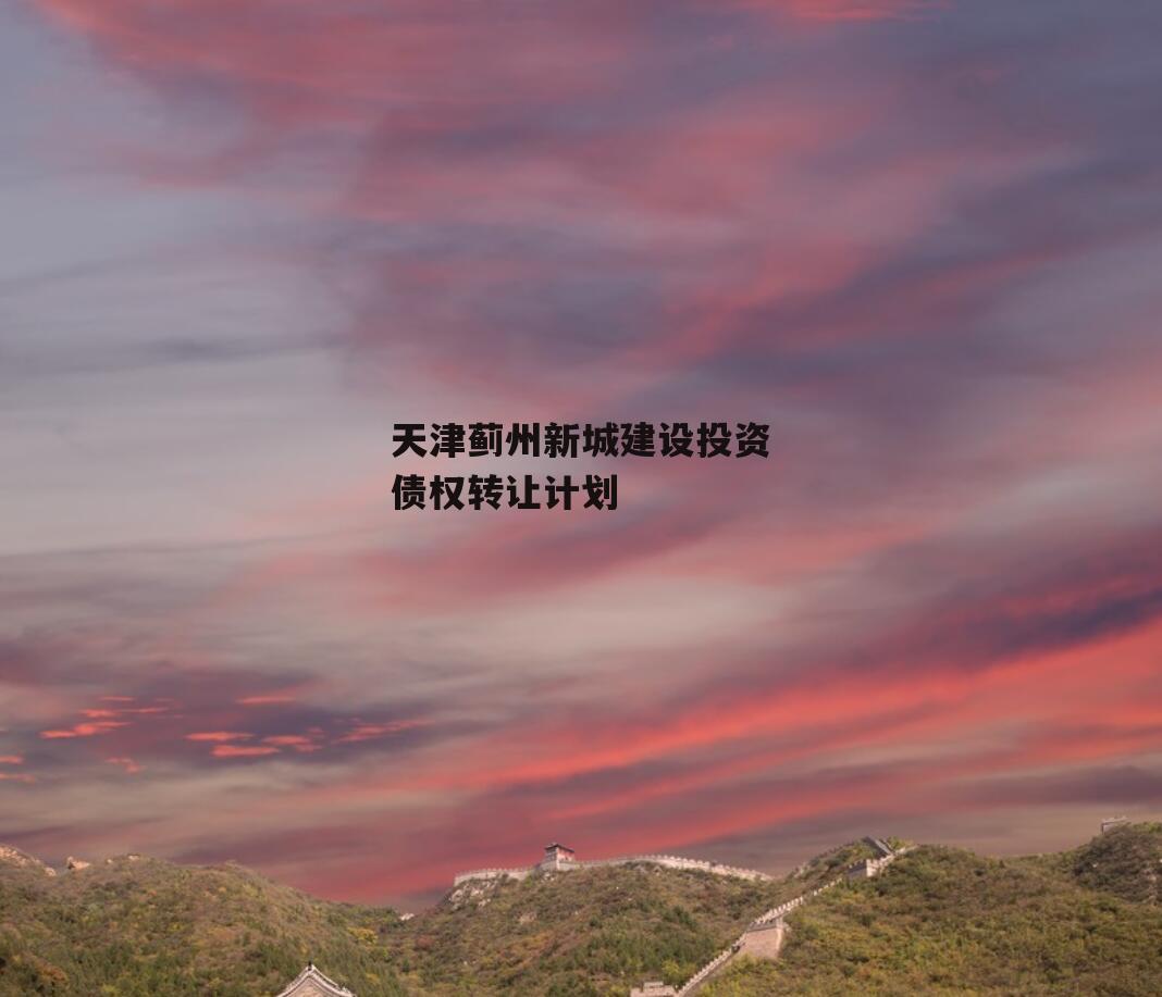 天津蓟州新城建设投资债权转让计划