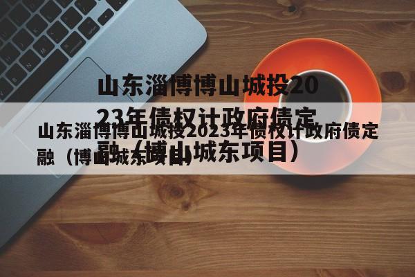 山东淄博博山城投2023年债权计政府债定融（博山城东项目）