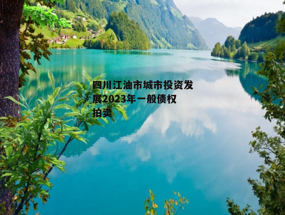 四川江油市城市投资发展2023年一般债权拍卖