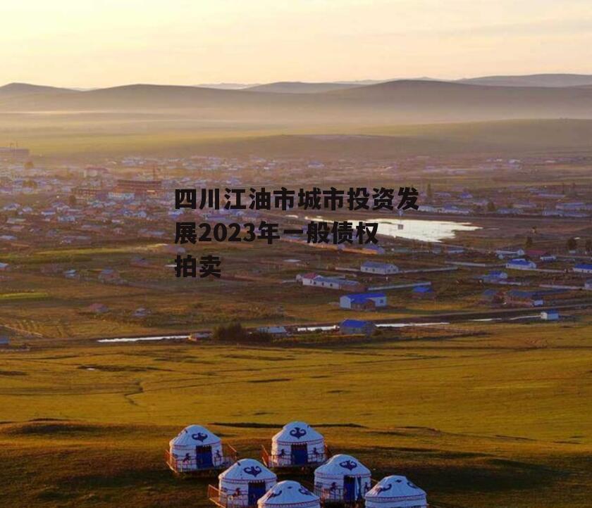 四川江油市城市投资发展2023年一般债权拍卖