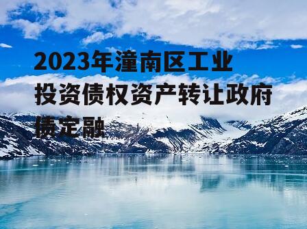2023年潼南区工业投资债权资产转让政府债定融
