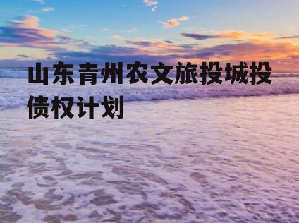 山东青州农文旅投城投债权计划
