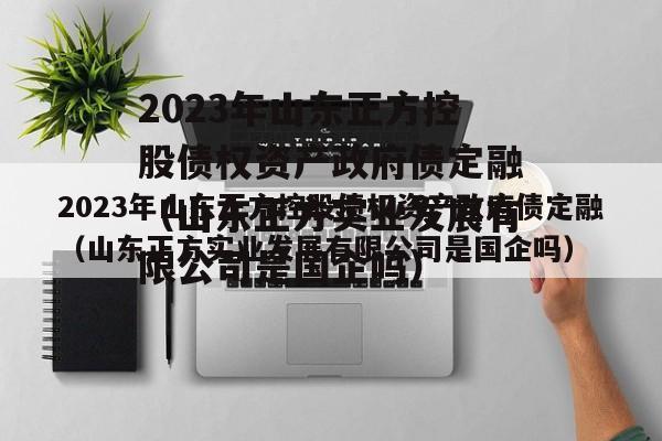 2023年山东正方控股债权资产政府债定融（山东正方实业发展有限公司是国企吗）