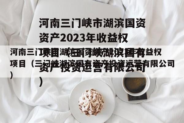 河南三门峡市湖滨国资资产2023年收益权项目（三门峡湖滨国有资产投资运营有限公司）