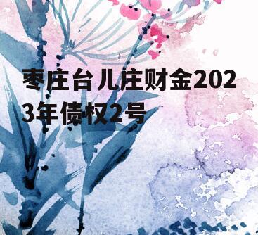 枣庄台儿庄财金2023年债权2号