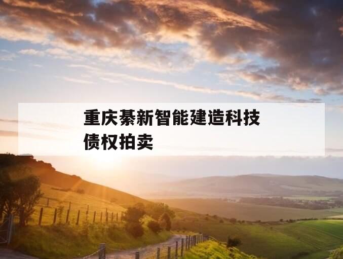 重庆綦新智能建造科技债权拍卖