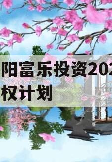 绵阳富乐投资2023债权计划
