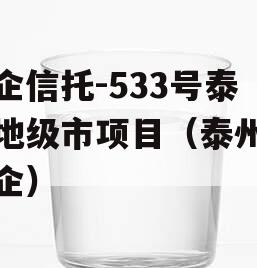 央企信托-533号泰州地级市项目（泰州的央企）
