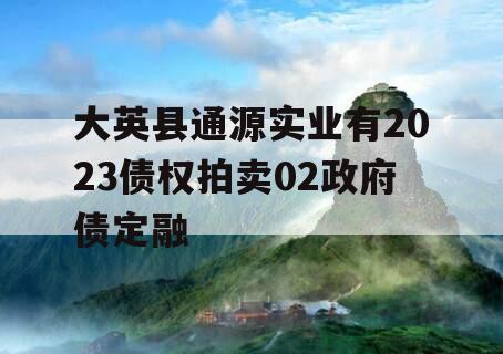 大英县通源实业有2023债权拍卖02政府债定融