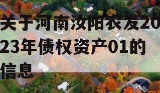 关于河南汝阳农发2023年债权资产01的信息