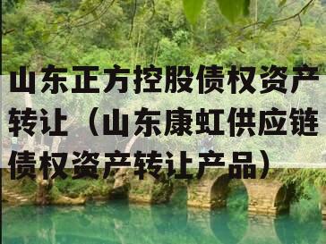 山东正方控股债权资产转让（山东康虹供应链债权资产转让产品）