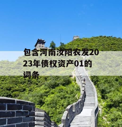 包含河南汝阳农发2023年债权资产01的词条