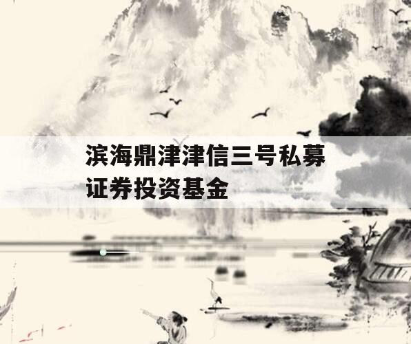 滨海鼎津津信三号私募证券投资基金