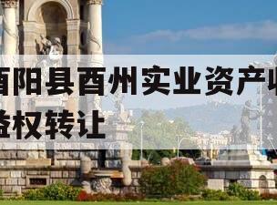 酉阳县酉州实业资产收益权转让
