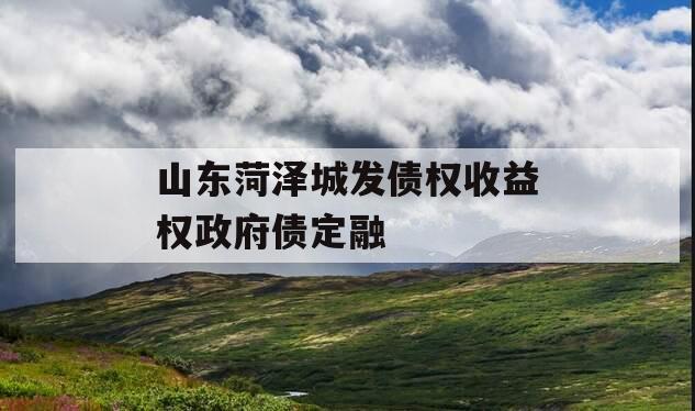 山东菏泽城发债权收益权政府债定融