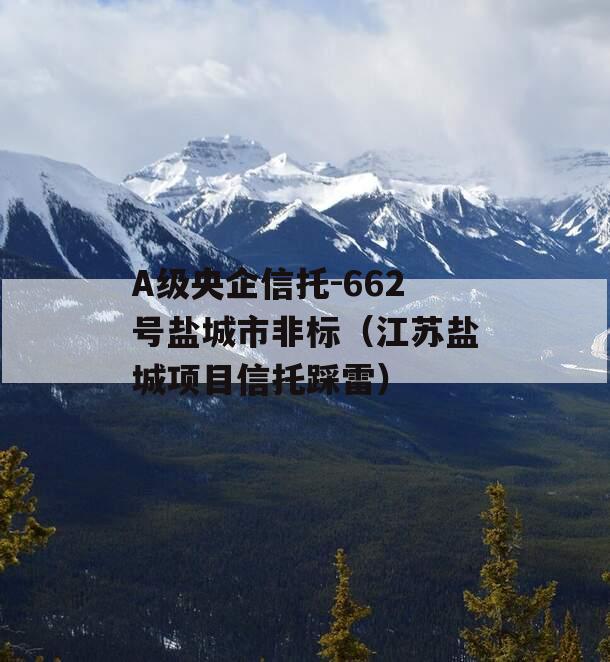 A级央企信托-662号盐城市非标（江苏盐城项目信托踩雷）