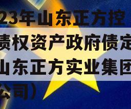 2023年山东正方控股债权资产政府债定融（山东正方实业集团有限公司）
