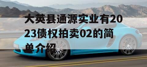 大英县通源实业有2023债权拍卖02的简单介绍