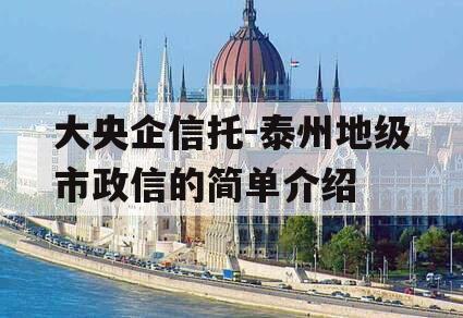 大央企信托-泰州地级市政信的简单介绍