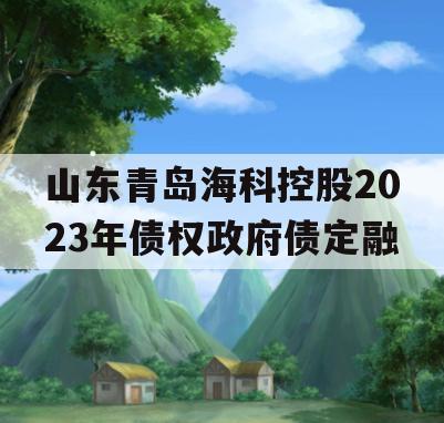 山东青岛海科控股2023年债权政府债定融