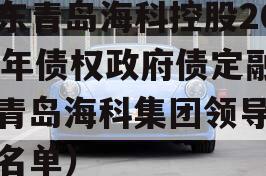山东青岛海科控股2023年债权政府债定融（青岛海科集团领导班子名单）