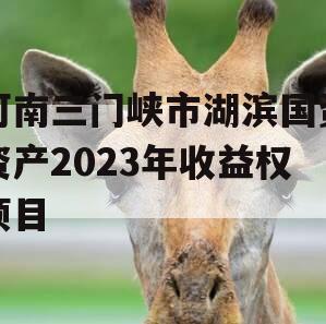 河南三门峡市湖滨国资资产2023年收益权项目