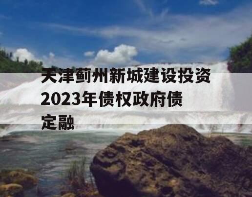 天津蓟州新城建设投资2023年债权政府债定融