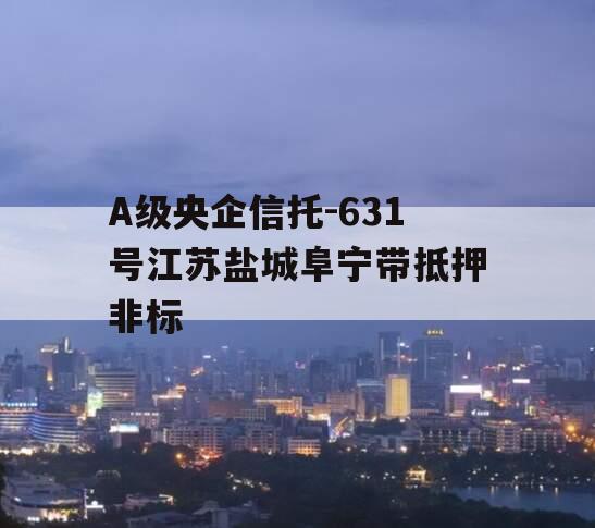 A级央企信托-631号江苏盐城阜宁带抵押非标