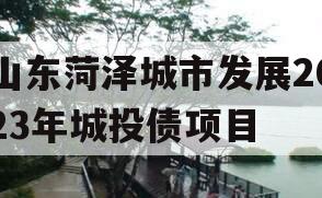 山东菏泽城市发展2023年城投债项目