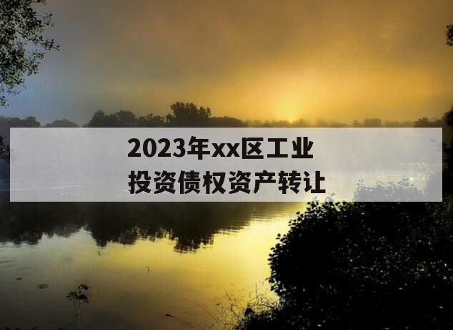 2023年xx区工业投资债权资产转让