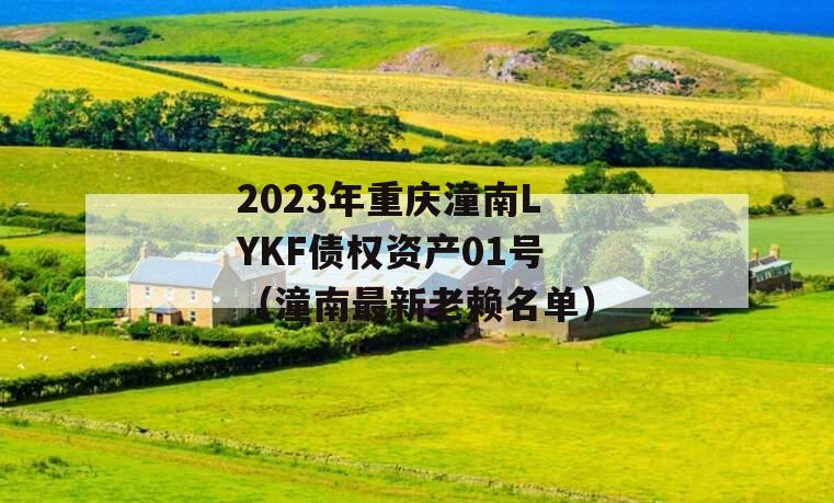 2023年重庆潼南LYKF债权资产01号（潼南最新老赖名单）